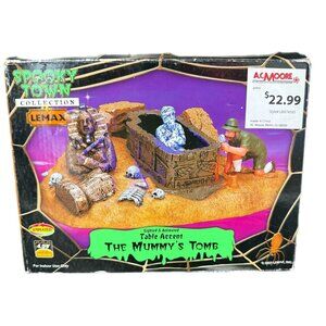 Lemax Spooky Town The Mummy’s Tomb Animated Halloween Retired 2007 74593 Video